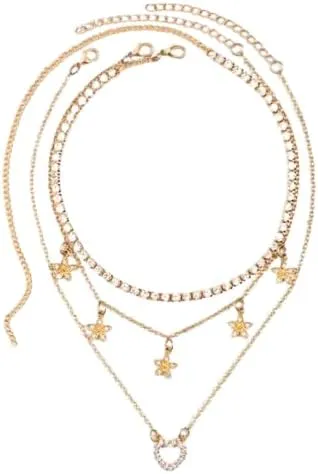 14K Gold Necklaces for Women, Dainty Gold Herringbone Choker Necklace for Women Thin Layered Chunky Snake Chain Necklaces Jewelry for Teen Gifts