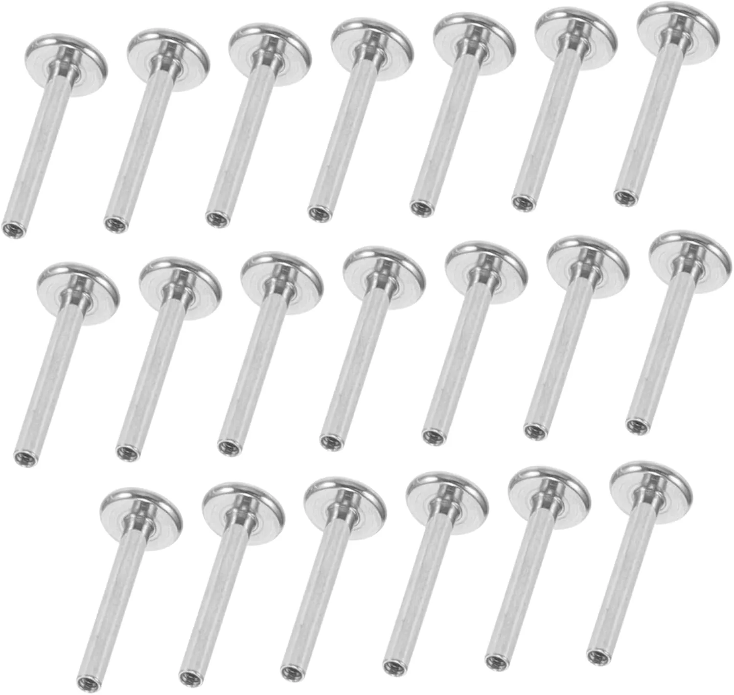 20pcs Lip Studs Bar Durable Labret Parts for Piercing Versatile Lip Ring Accessories for Everyday Wear and Style