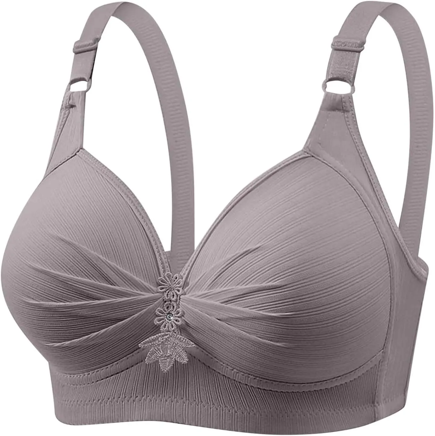 4Pack Bras for Women Adjustable Straps Plus Size No Rims Sport Bra Soft Breathable Comfy Daily Bralettes Underwear