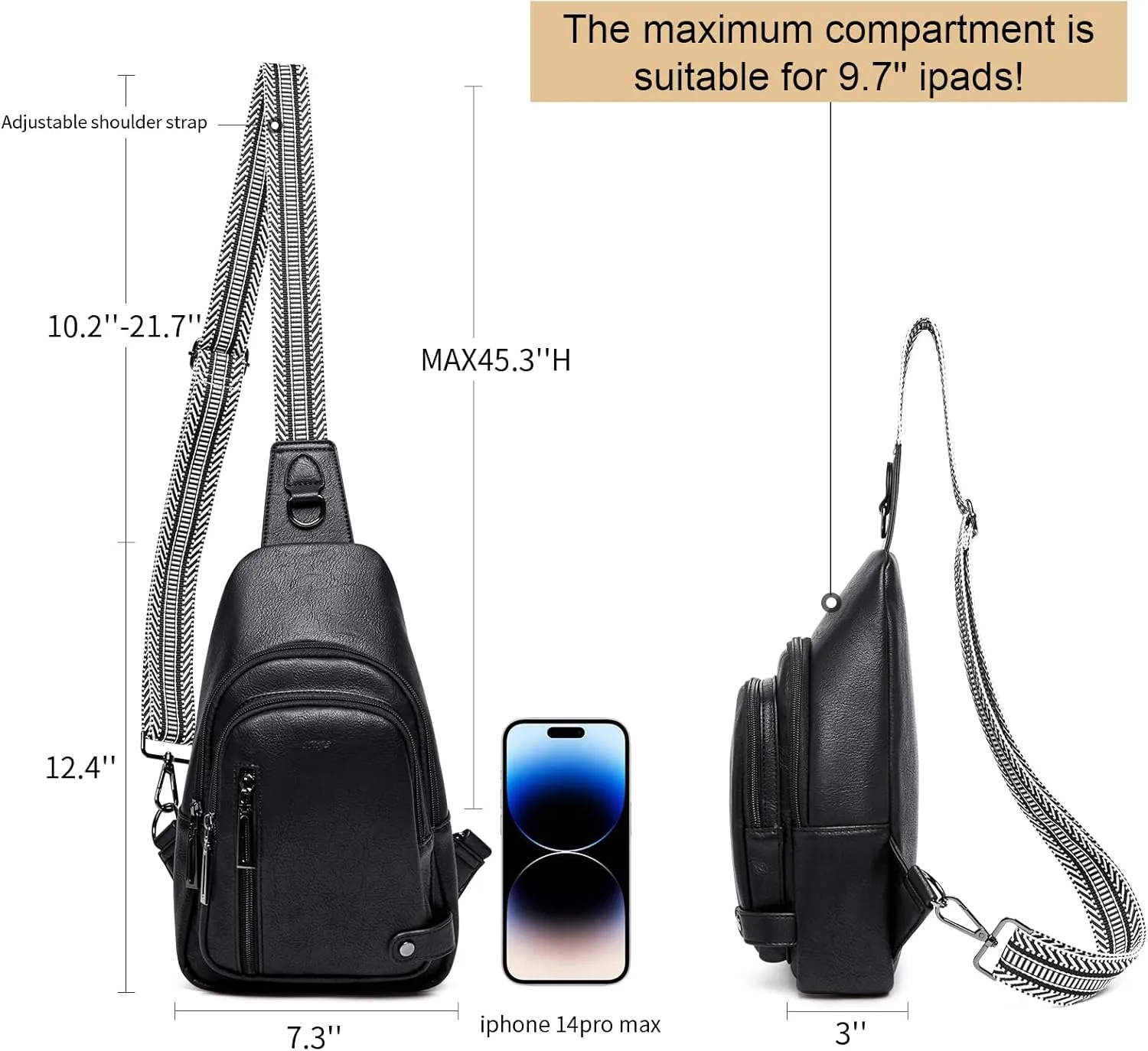 7L Sling Bag Crossbody Bags for Women Fanny Packs Purses Cross Body Bag for Woman Small backpack Travel Shoulder Bag handbags
