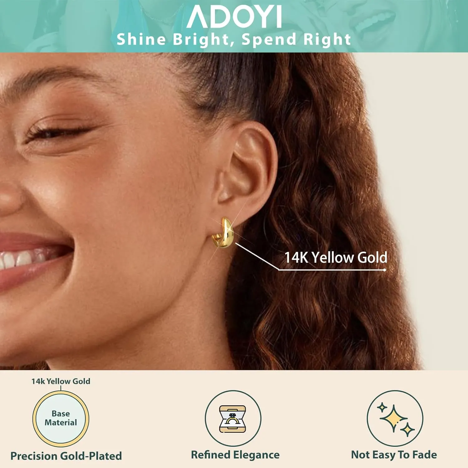 adoyi Hypoallergenic Surgical Steel Earrings for Sensitive Ears 14K Gold Plated Samll Huggie Hoops Earrings Flat Back Studs Stainless Steel Cartilage Earrings for Women Men Multiple Piercing