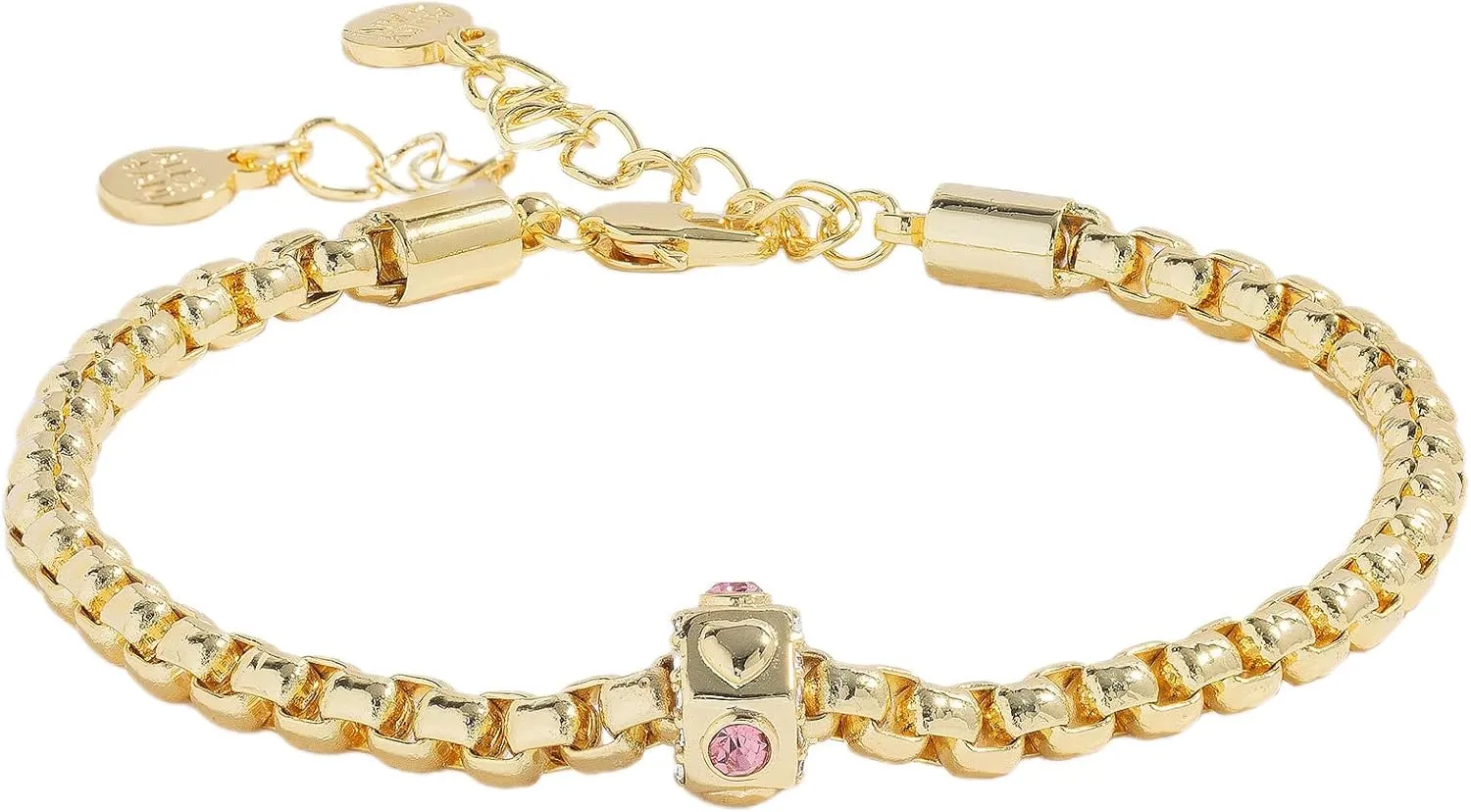 Alex and Ani Heart and Crystal Chain Bracelet