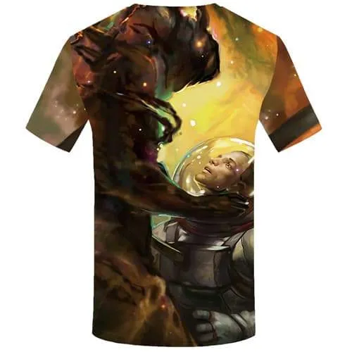 Astronaut T shirts Men War Tshirt Printed Colorful Shirt Print Graffiti Tshirt Anime Cartoon T-shirts Graphic Short Sleeve