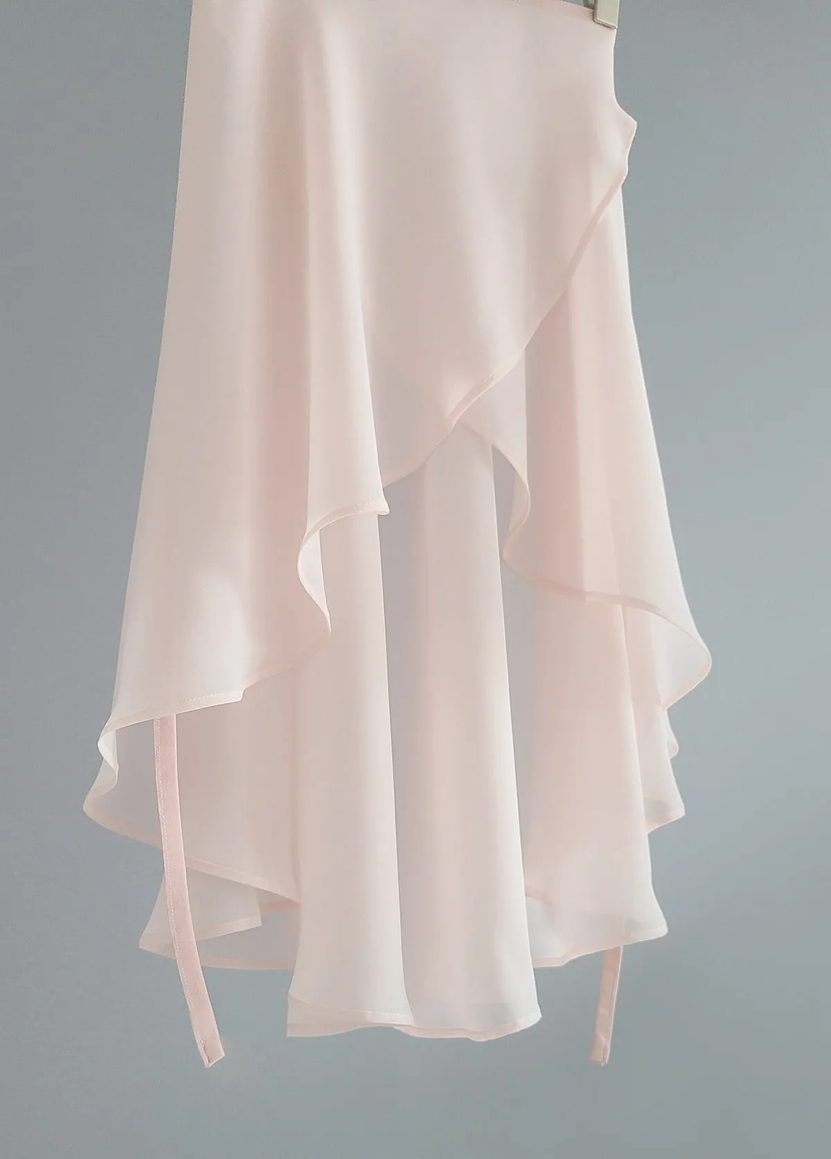 Baby Pink Chiffon Wrap Skirt
