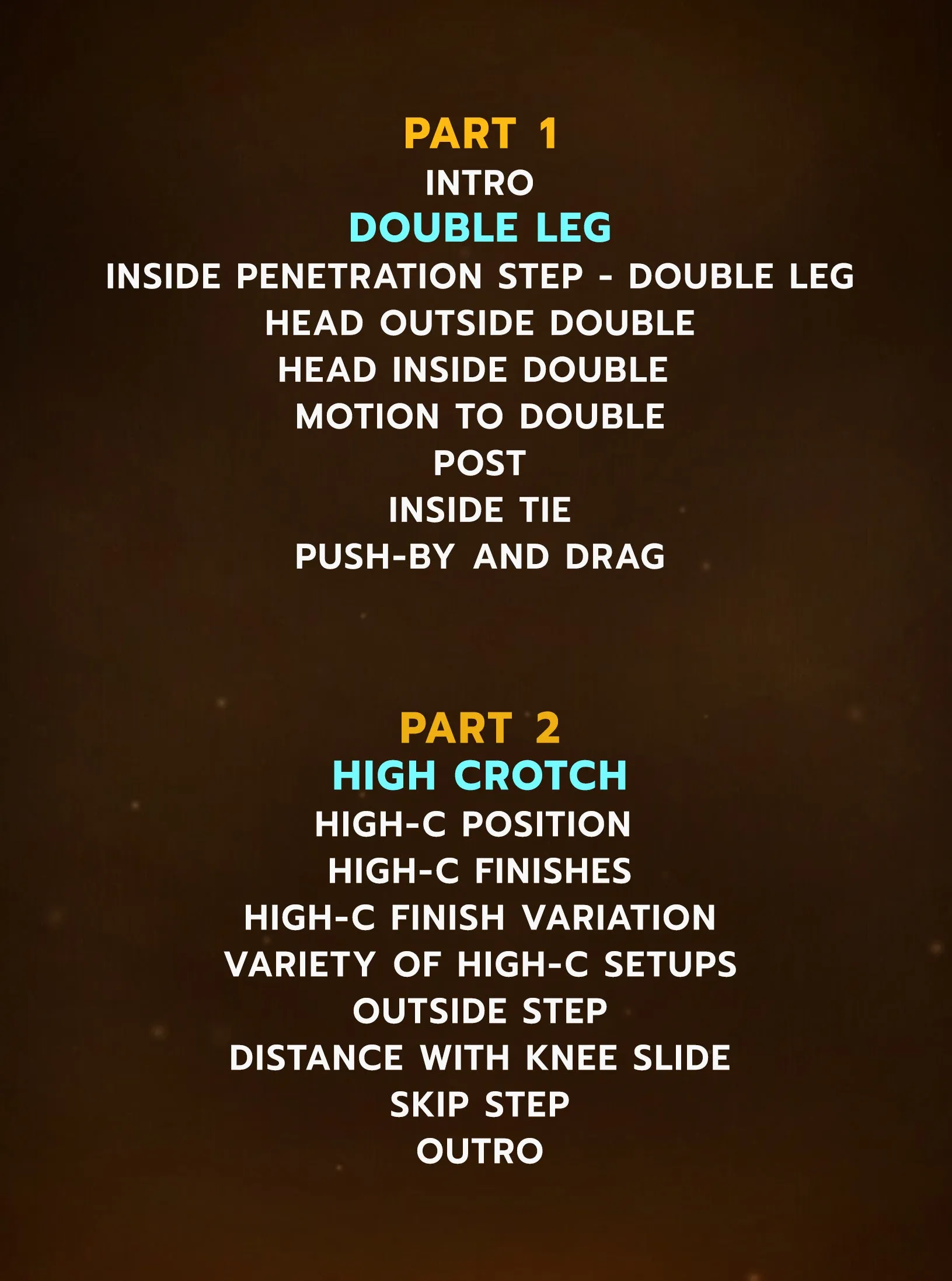 Basic Blueprint for Double Leg and High Crotch by Zack Esposito