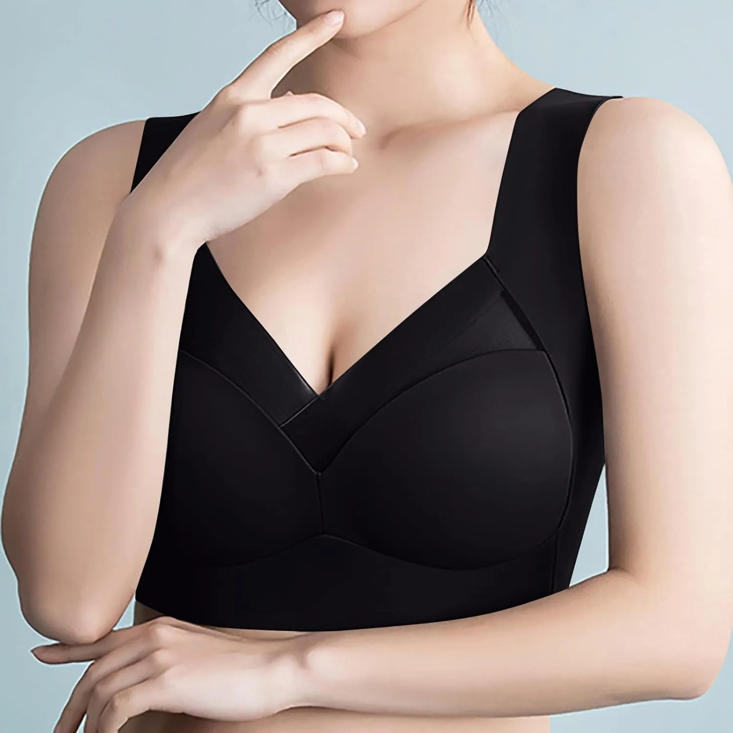 Bras for Older Women No Underwire Full Coverage Everyday Bra Plus Size Support Push Up Bra Soft Bralettes for Seniors