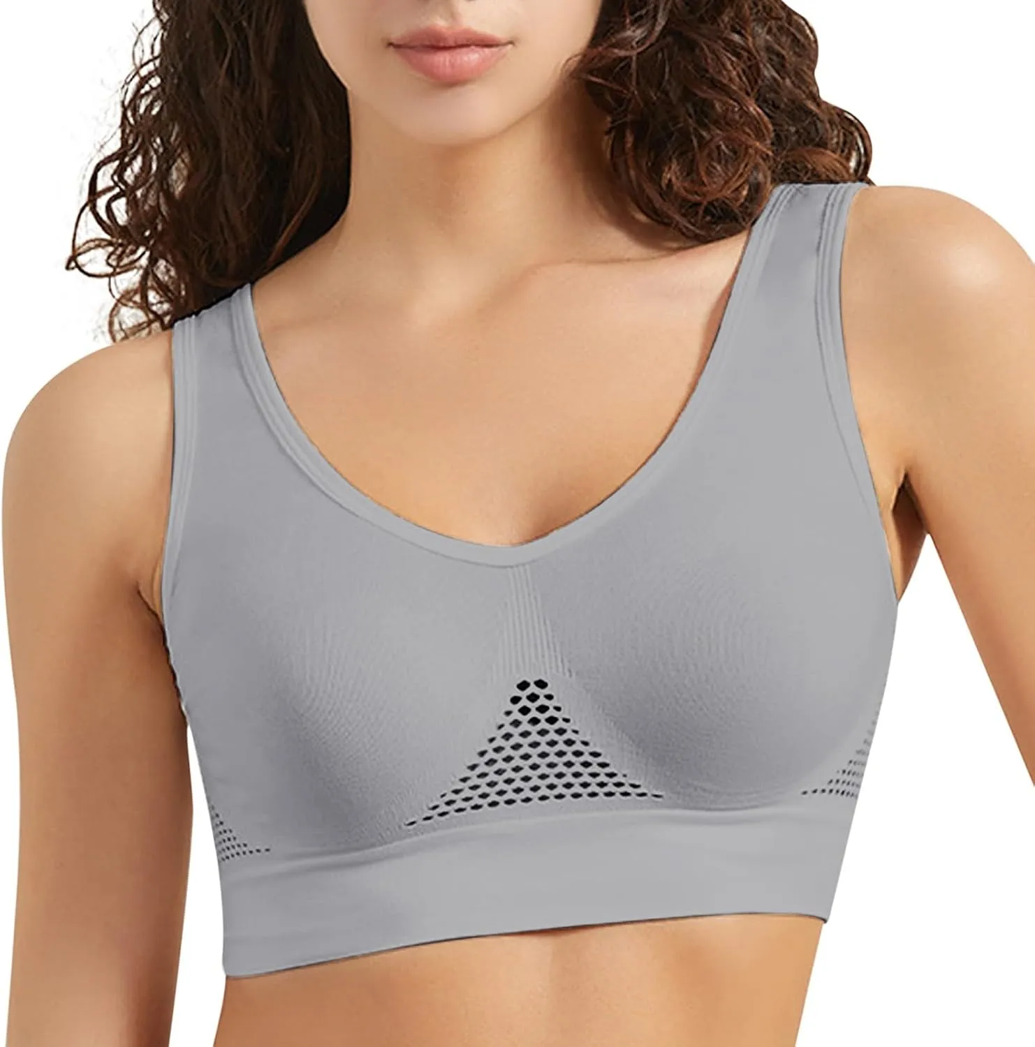 Breathable Cool Liftup Air Bra,2025 Seamless Wireless Plus Size Lingerie Women, Sports Bras Underwear