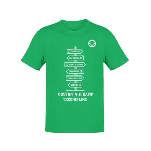Bulk Custom 4-H Camp Sign T-Shirt (Green Shirts)