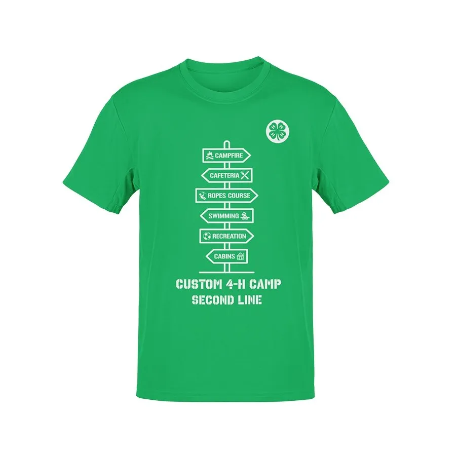 Bulk Custom 4-H Camp Sign T-Shirt (Green Shirts)