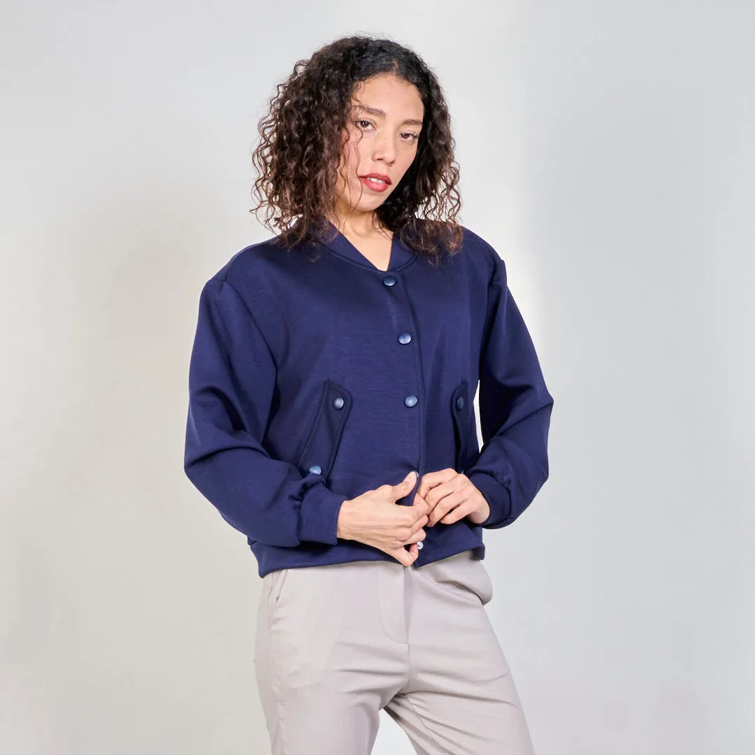 Button-up bomber jacket wholesale