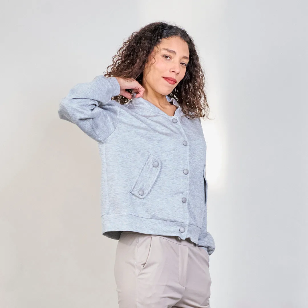 Button-up bomber jacket wholesale