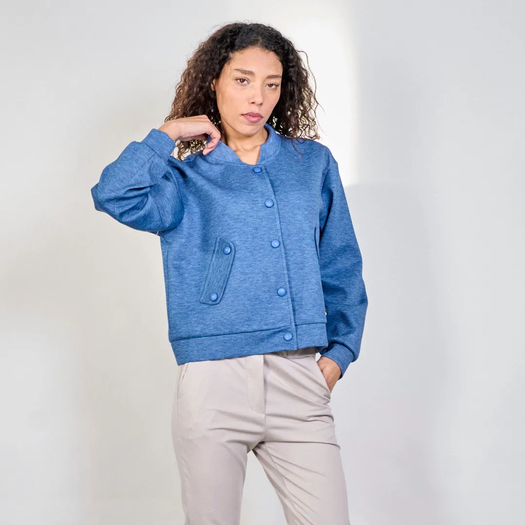 Button-up bomber jacket wholesale