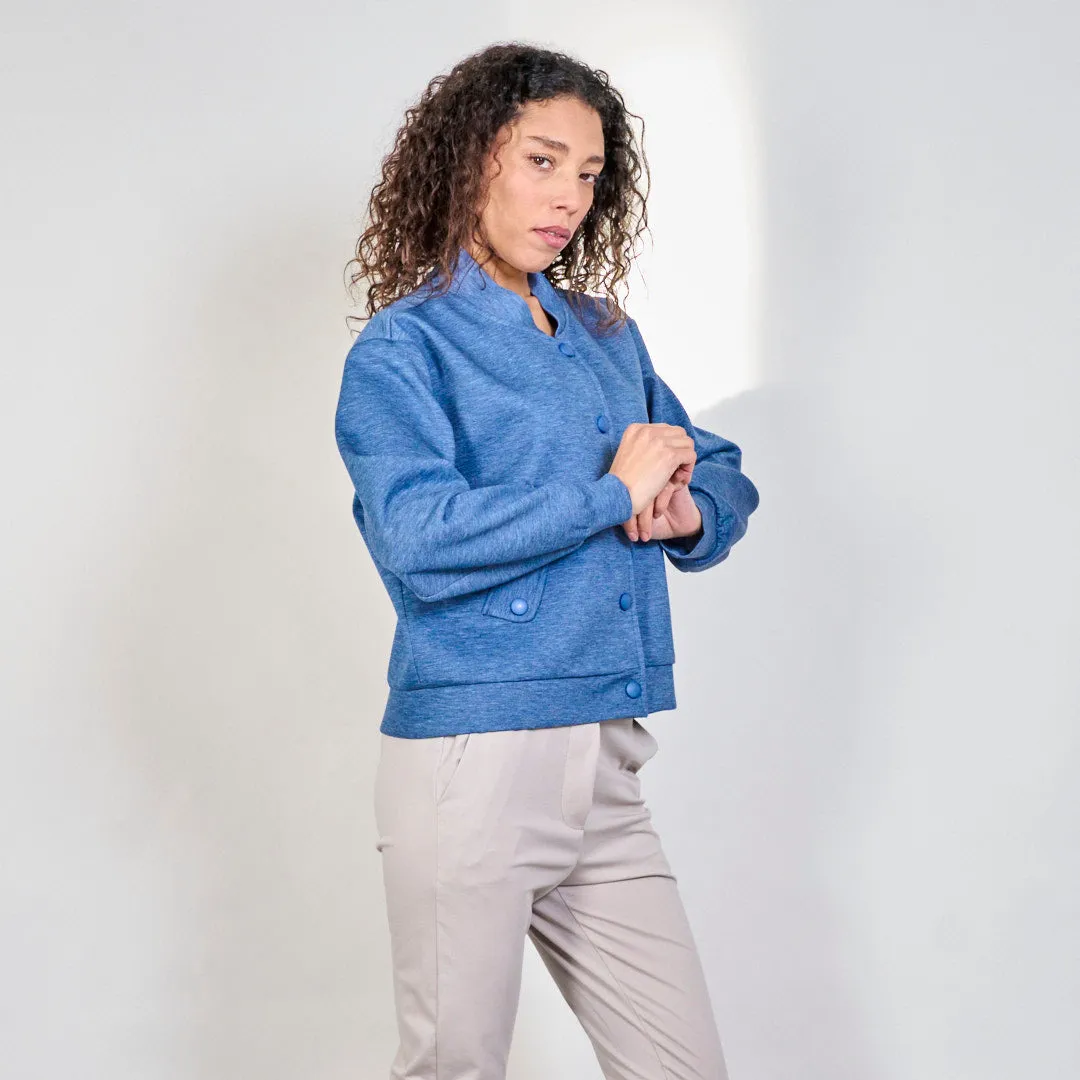 Button-up bomber jacket wholesale