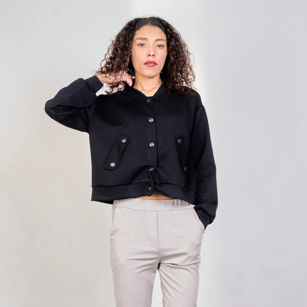Button-up bomber jacket wholesale