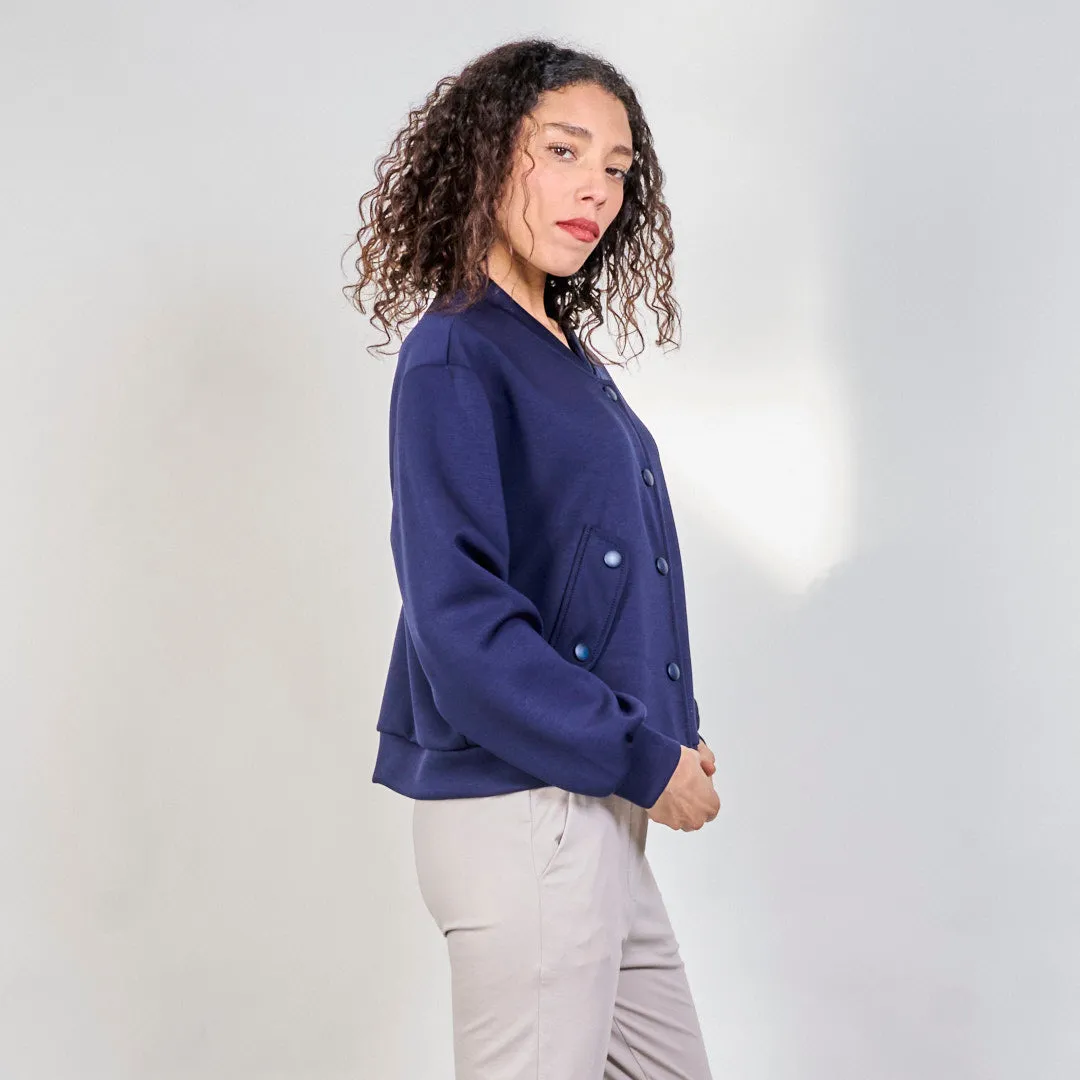 Button-up bomber jacket wholesale