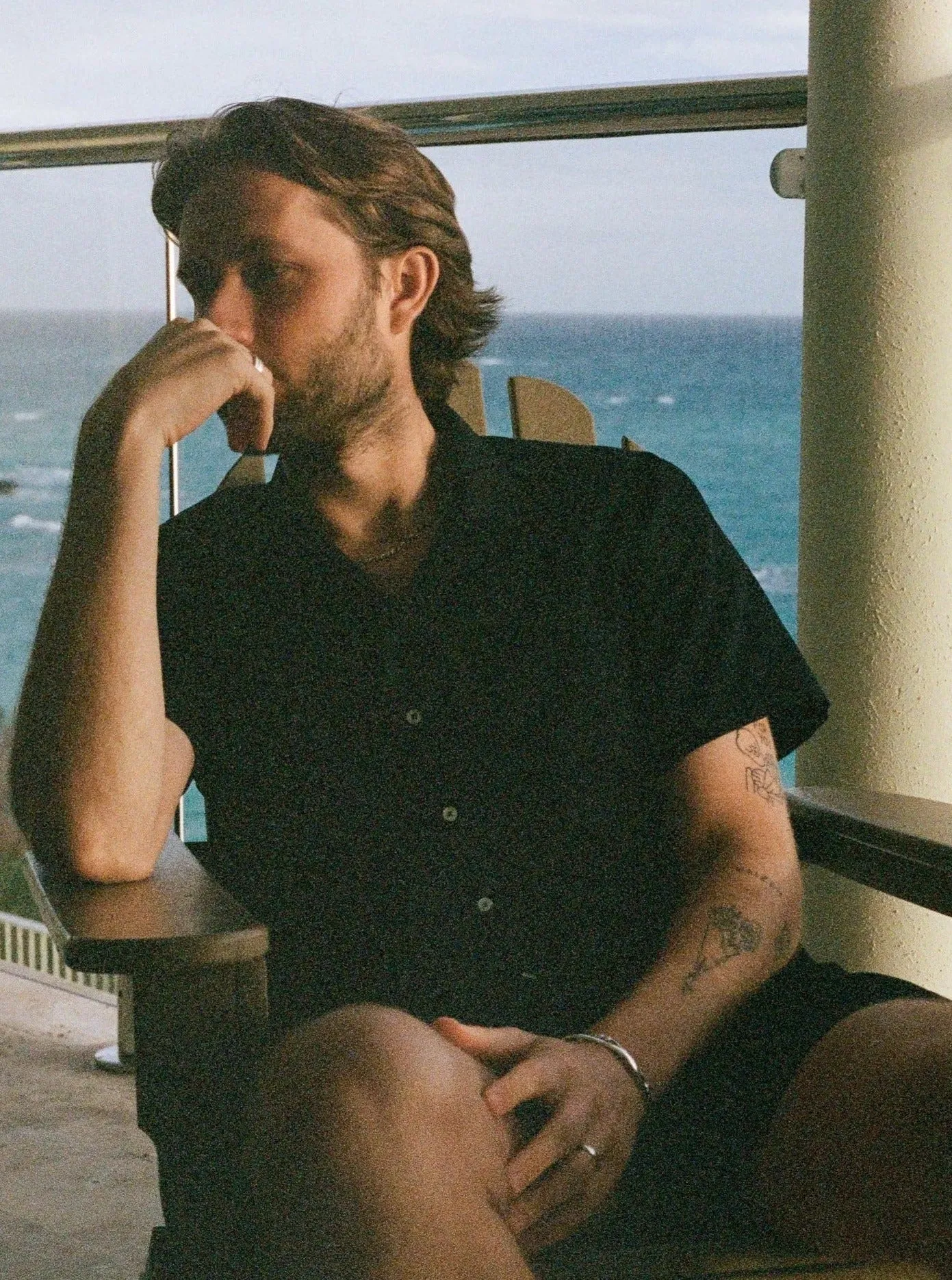 Camp Collar Shirt - Navy