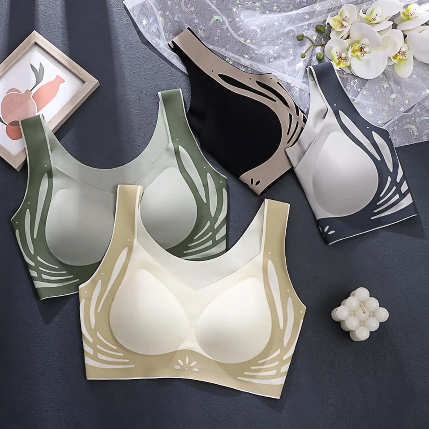 Caralush Bras for Older Women, No Underwire Lifting Bras Comfortable Adjustable Everyday Caralush Pushup Bra