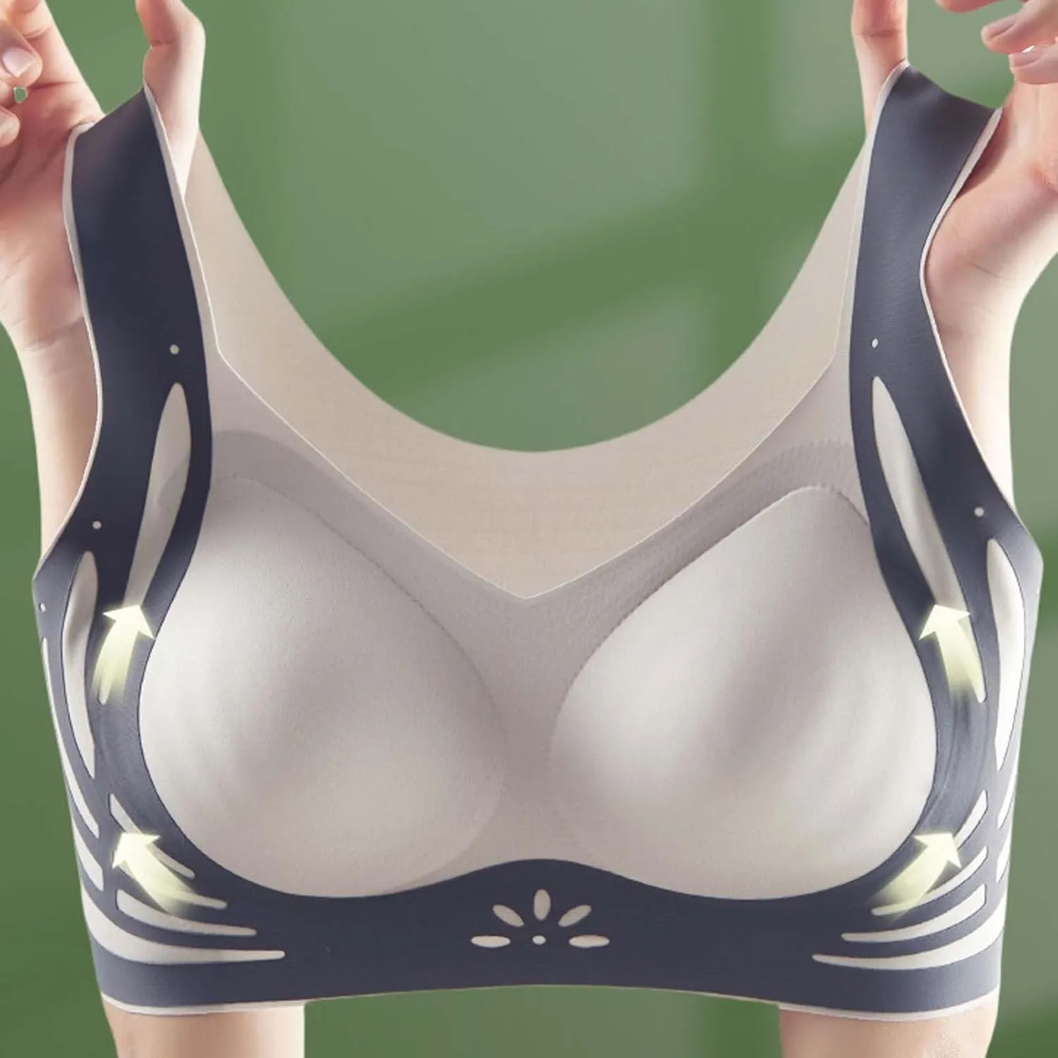 Caralush Bras for Older Women, No Underwire Lifting Bras Comfortable Adjustable Everyday Caralush Pushup Bra
