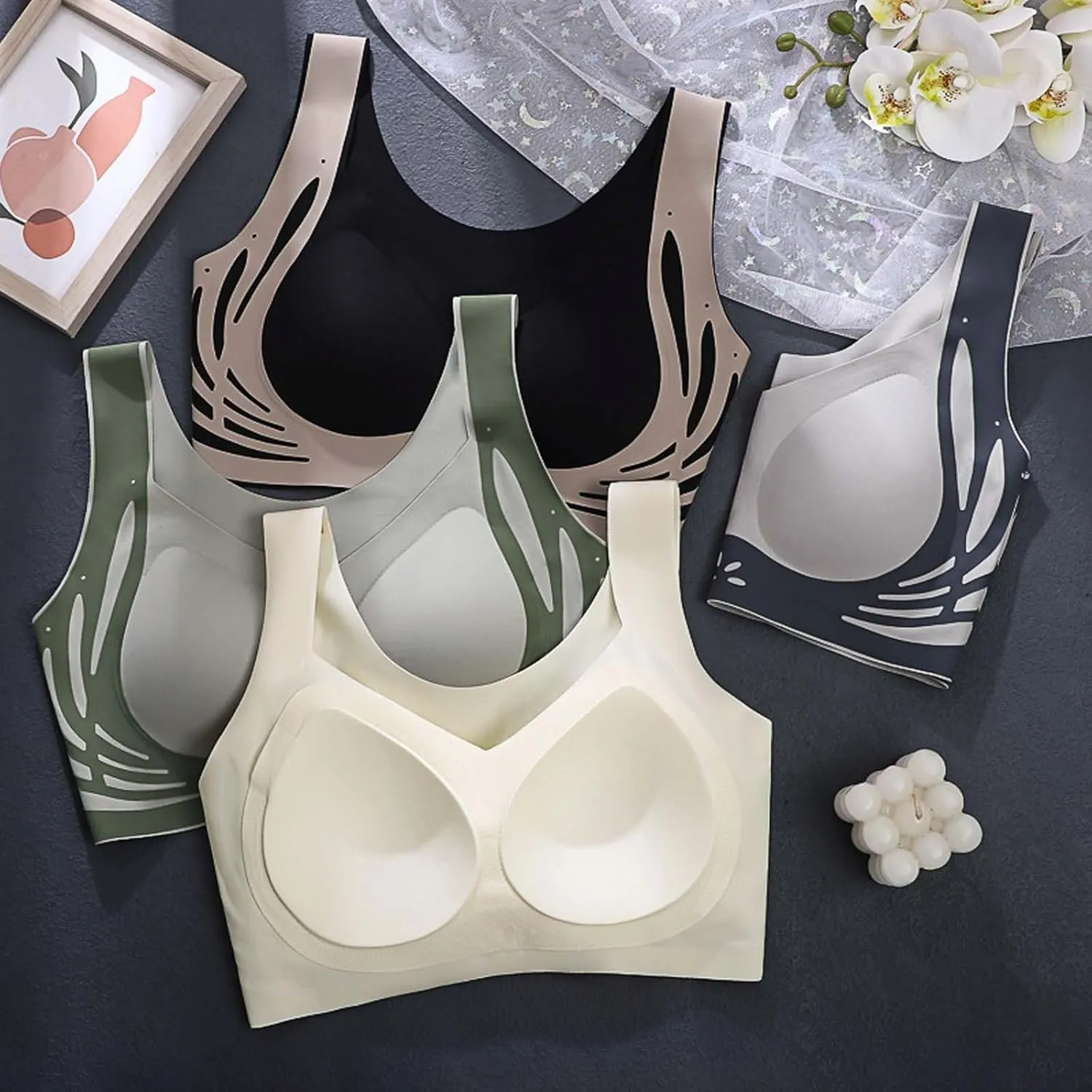 Caralush Bras for Older Women, No Underwire Lifting Bras Comfortable Adjustable Everyday Caralush Pushup Bra