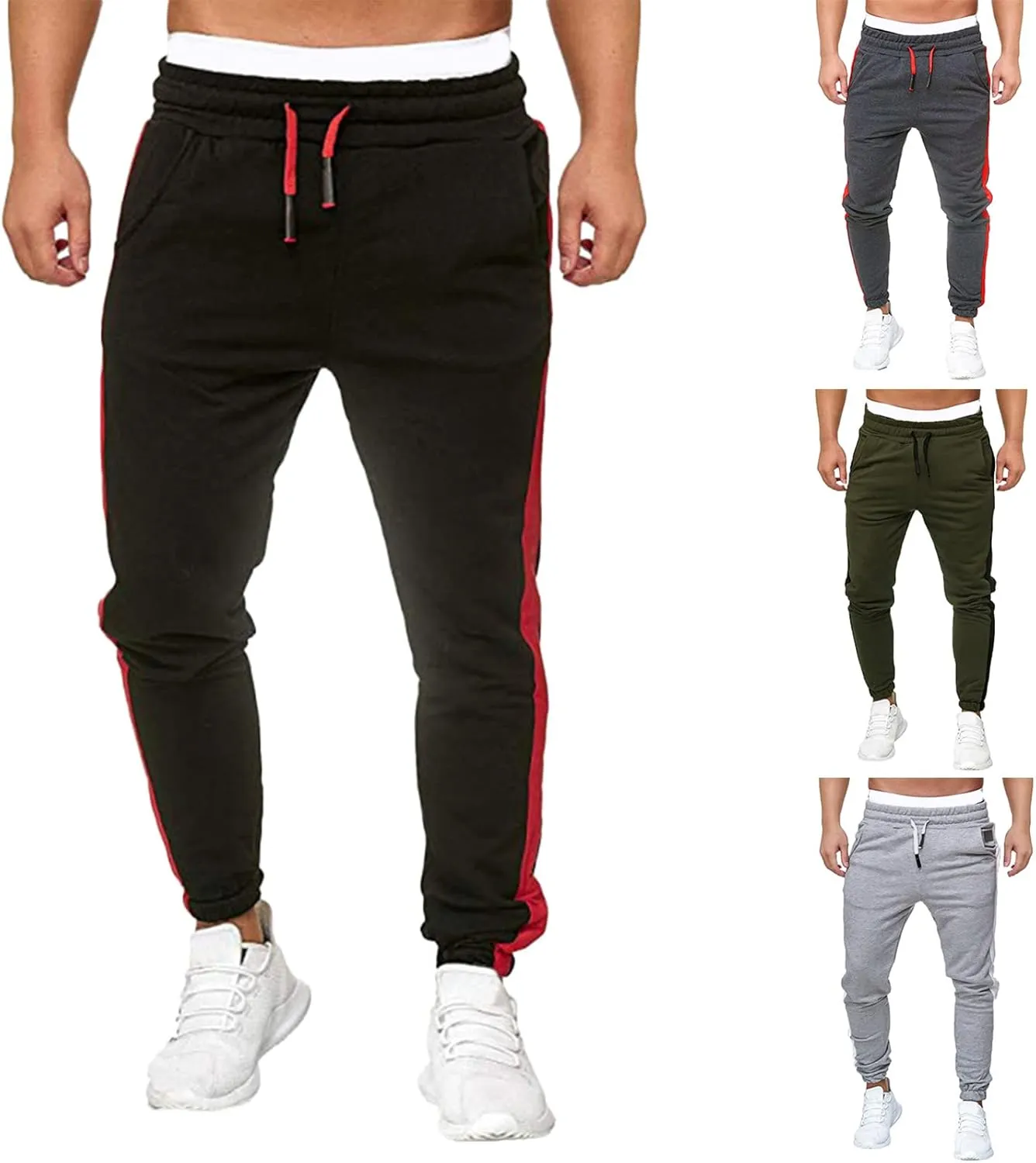 Cargo Pants for Men Relaxed Fit for Men Men's Casual Comfty Sweatpants Joggers with Pockets Workout Pants for Jogging