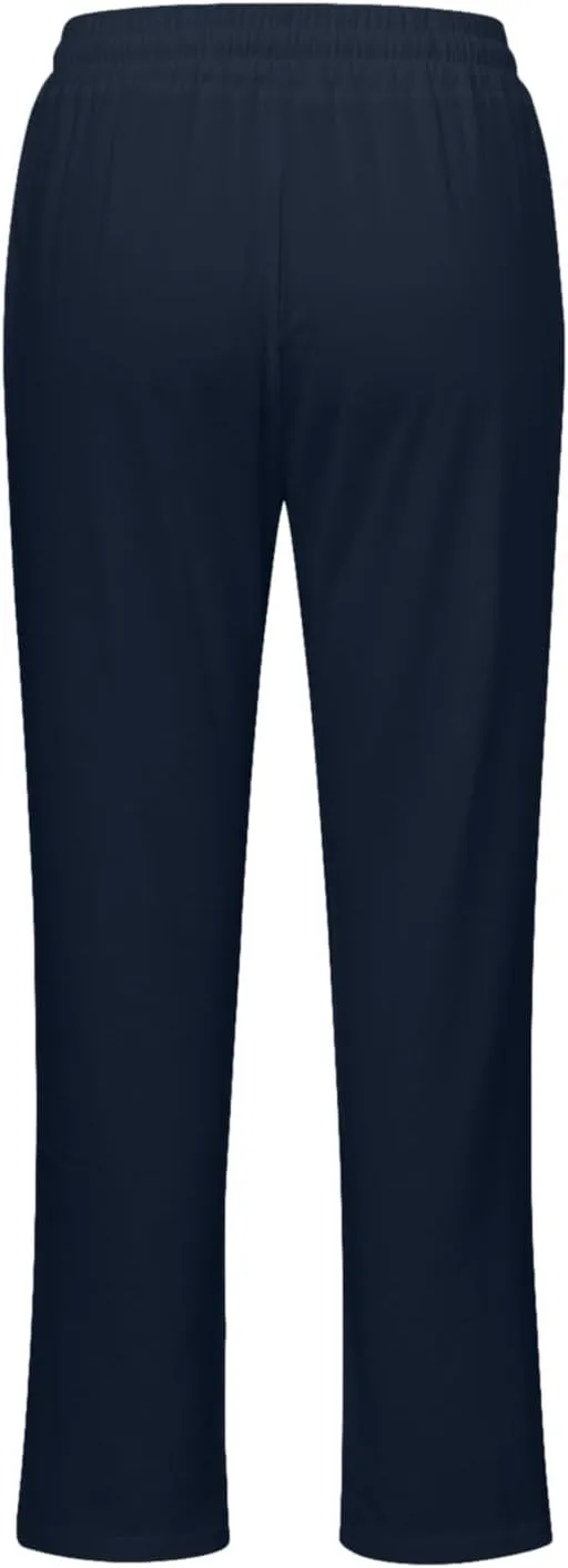 Casual Linen Pants Women High Waist Wide Leg Drawstring Loose Comfy Fit Summer Lounge Trousers with Side Pockets