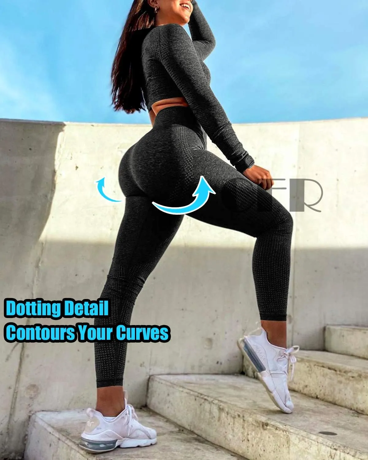 CFR Women's High Waist Workout Seamless Scrunch Booty Leggings Butt Lift Gym Fitness Girl Sport Active Yoga Pants