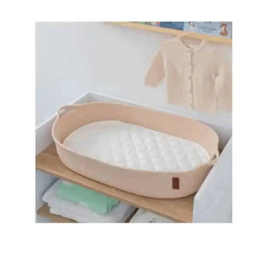Clevamama Quilted Waterproof Changing Basket with Mat for Babies