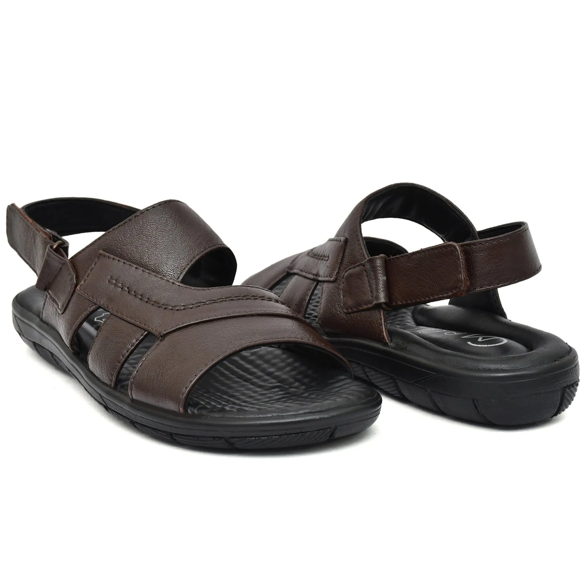 Country Maddox Brown Leather Sandals