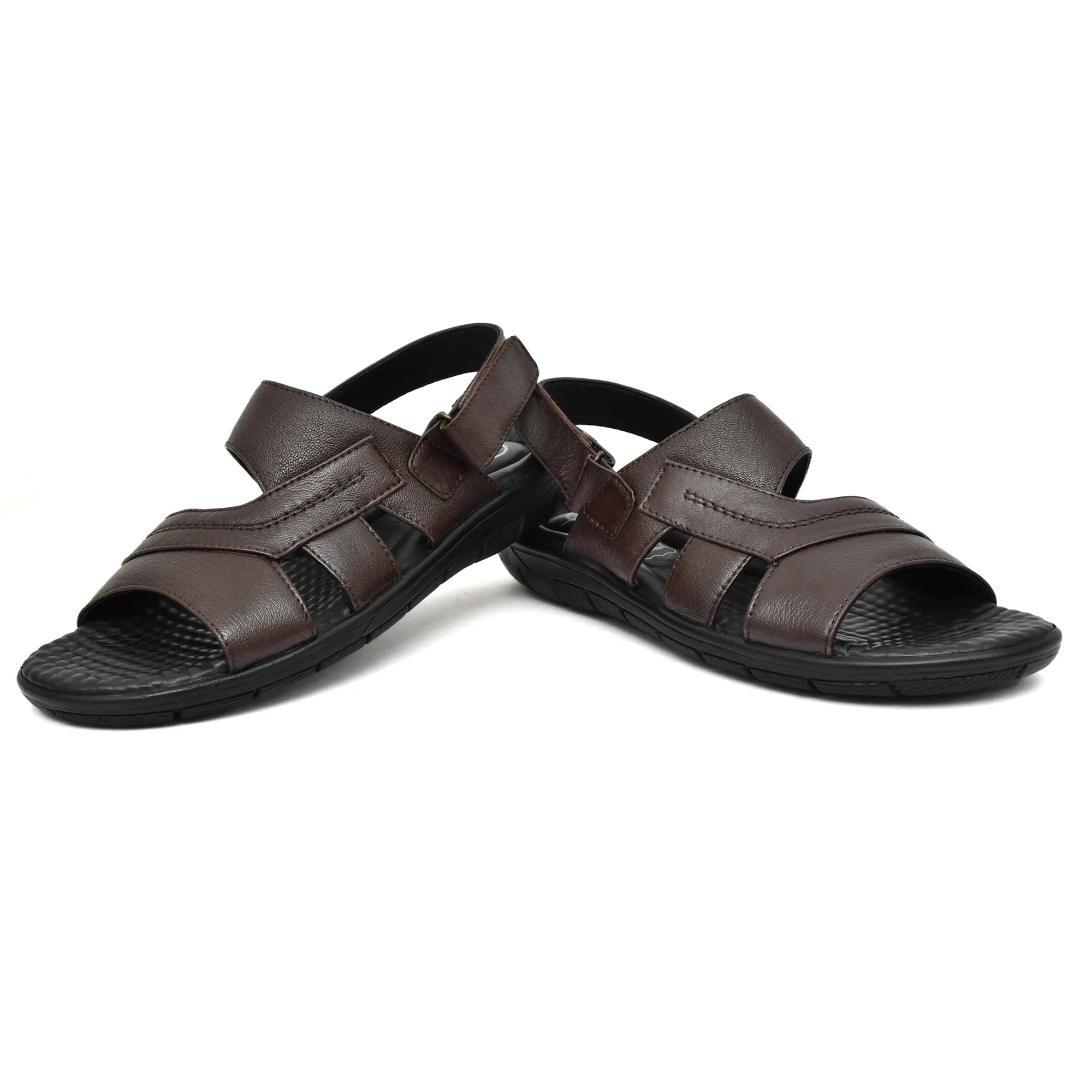 Country Maddox Brown Leather Sandals