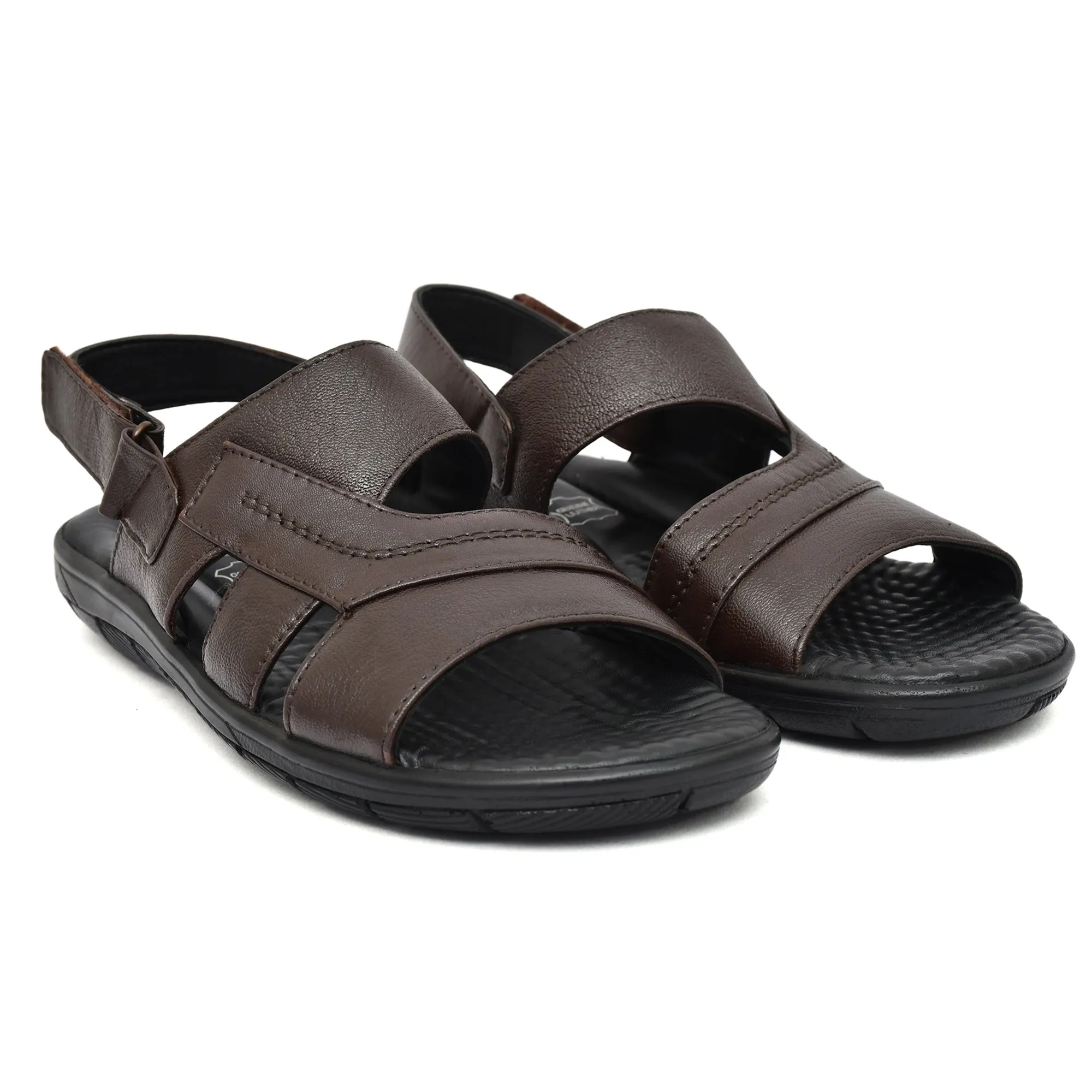 Country Maddox Brown Leather Sandals
