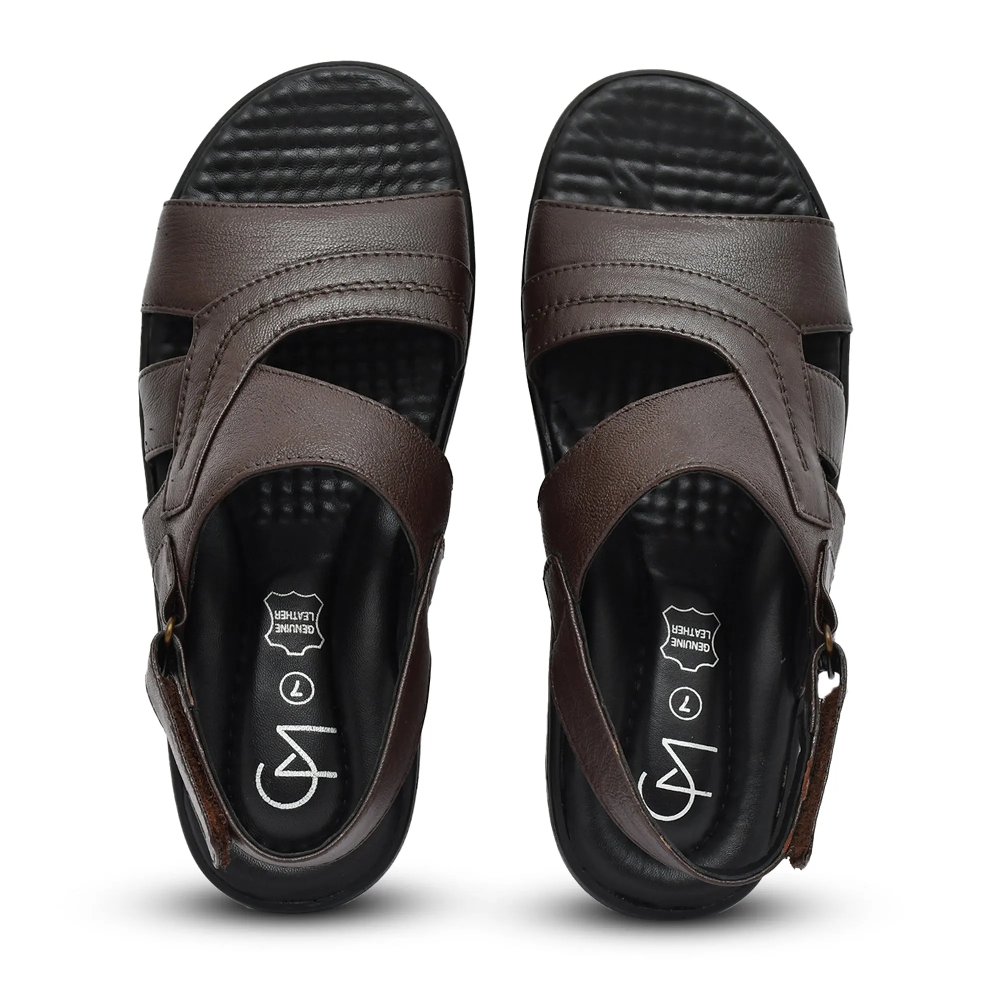 Country Maddox Brown Leather Sandals