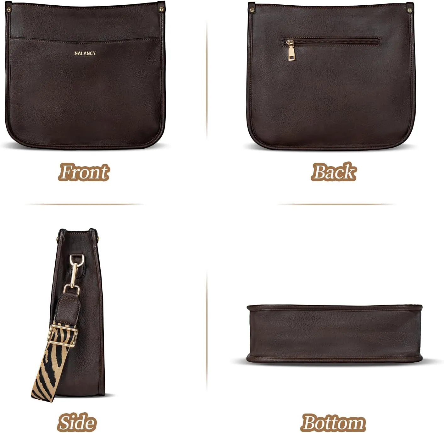 Crossbody Bags for Women Vegan Leather Hobo Handbag Fashion Shoulder Purses with Adjustable Strap