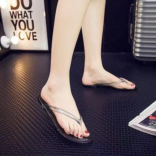Crystal Transparent Sandals Beach Slippers