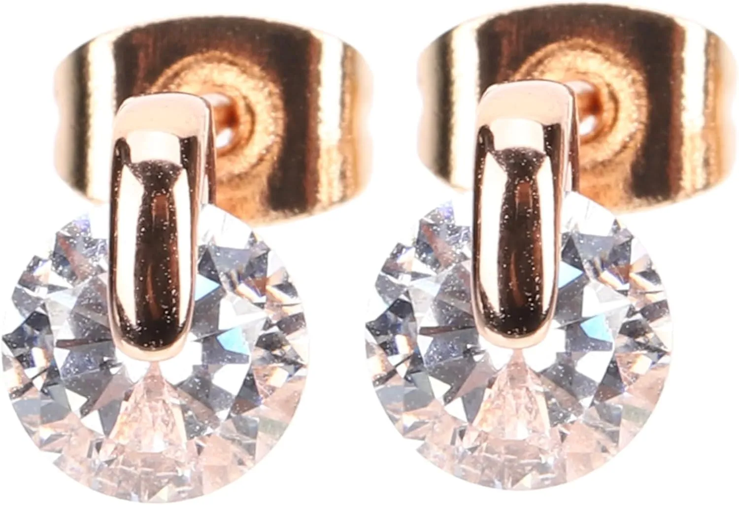 Cute Minimalist Earrings for Women 1 Pair Zircon Studs Fashion Ear Piercing Jewelry