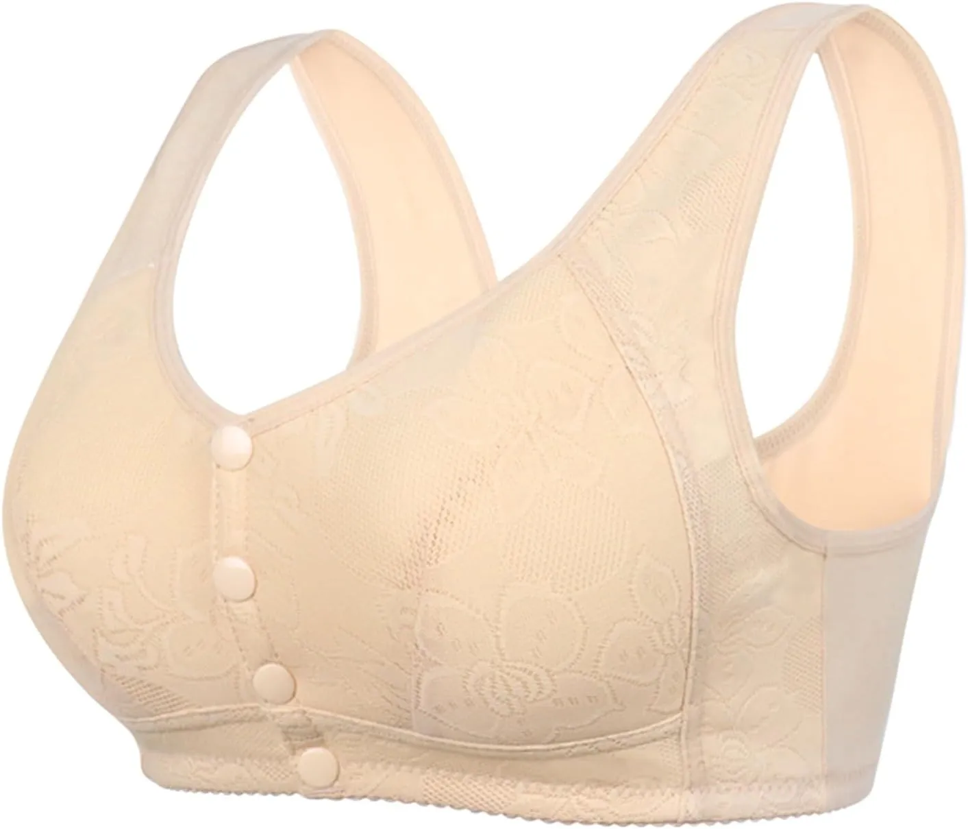 Daisy Bras for Older Women Comfortable Convenient Front Closure Bras No Underwire Push up Daily Sleep Bras