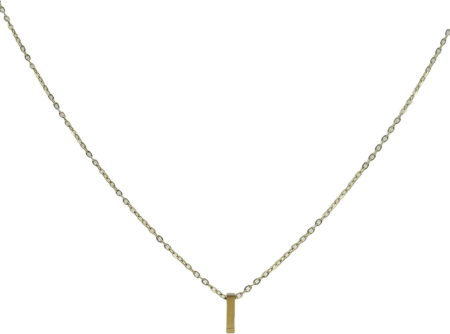 Delicate and Fashionable Gold I Letter Pendant Necklace