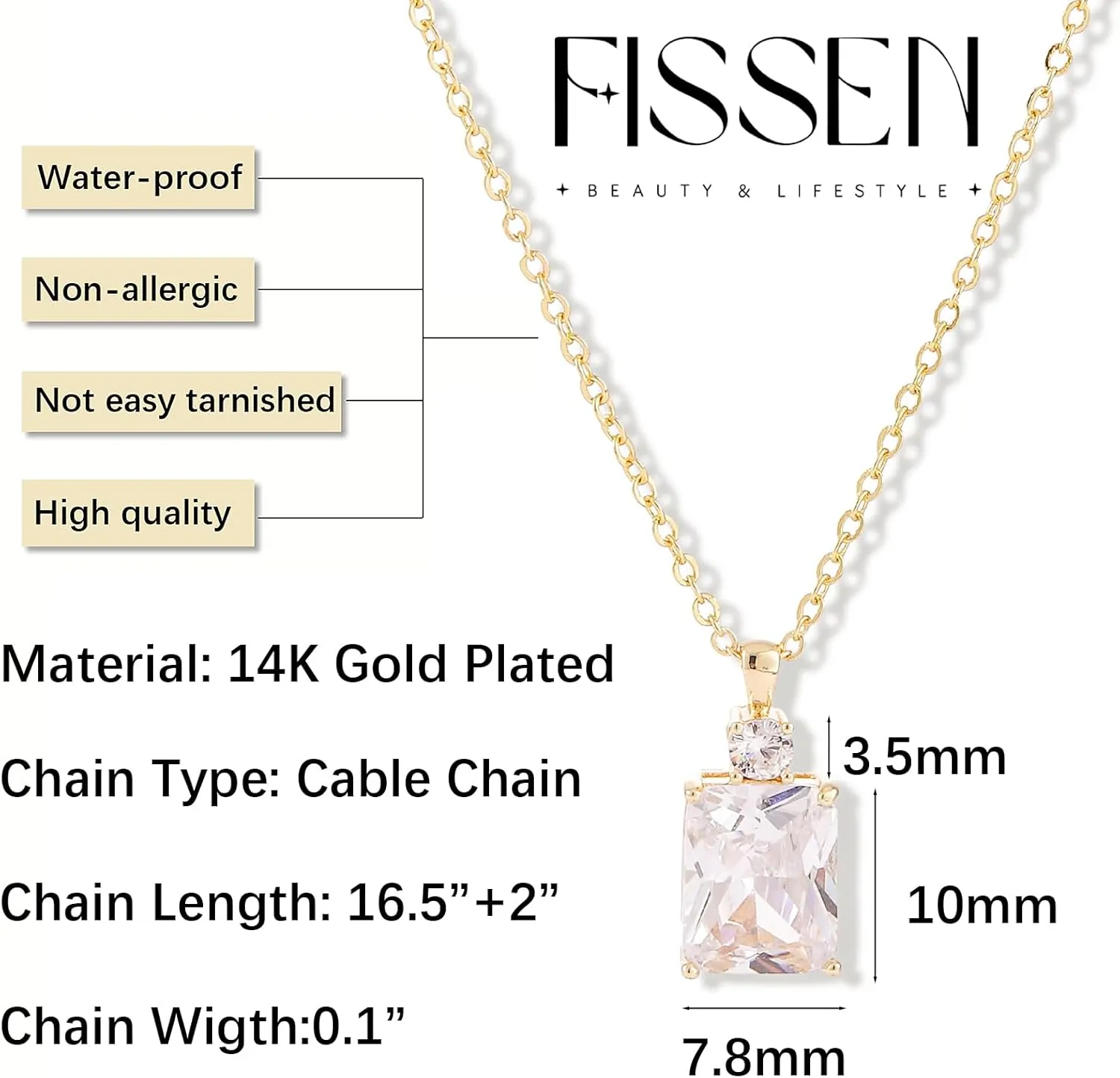 Diamond Necklaces for Women,Dainty Gold Necklace 14K Gold Plated Layered Necklace Simple CZ Diamond Pendant Necklaces for Women Trendy Jewelry Gifts