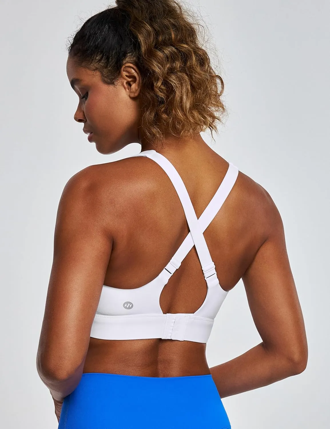 Ewedoos High Impact Sports Bras for Women High Support Zip Front Large Bust Workout Sports Bras with Adjustable Straps