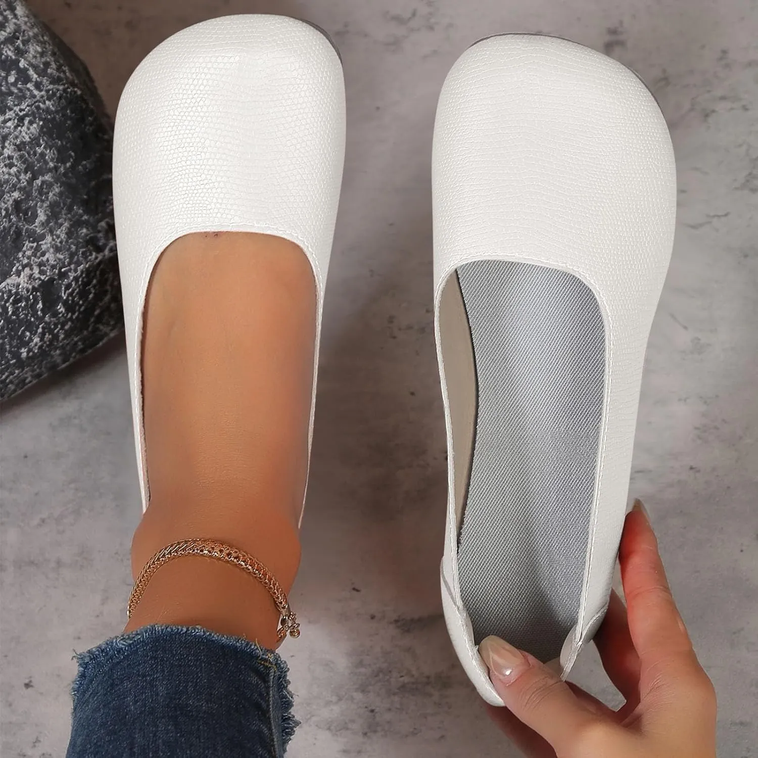 Flat Shoes for Women Casual Loafers Ballet Flats Comfortable Lightweight Shoes Round Toe Work Shoe Non Slip Sandals Dressy Casual