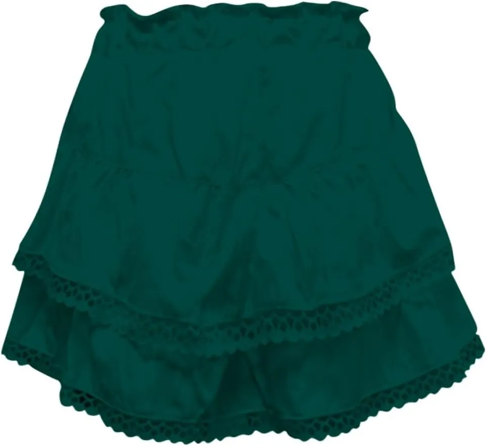 Flowy Summer Skirts for Women High Waisted Boho Tiered Mini Ruffle Skirt Cute Golf Tennis Skorts Y2K Crochet Shorts