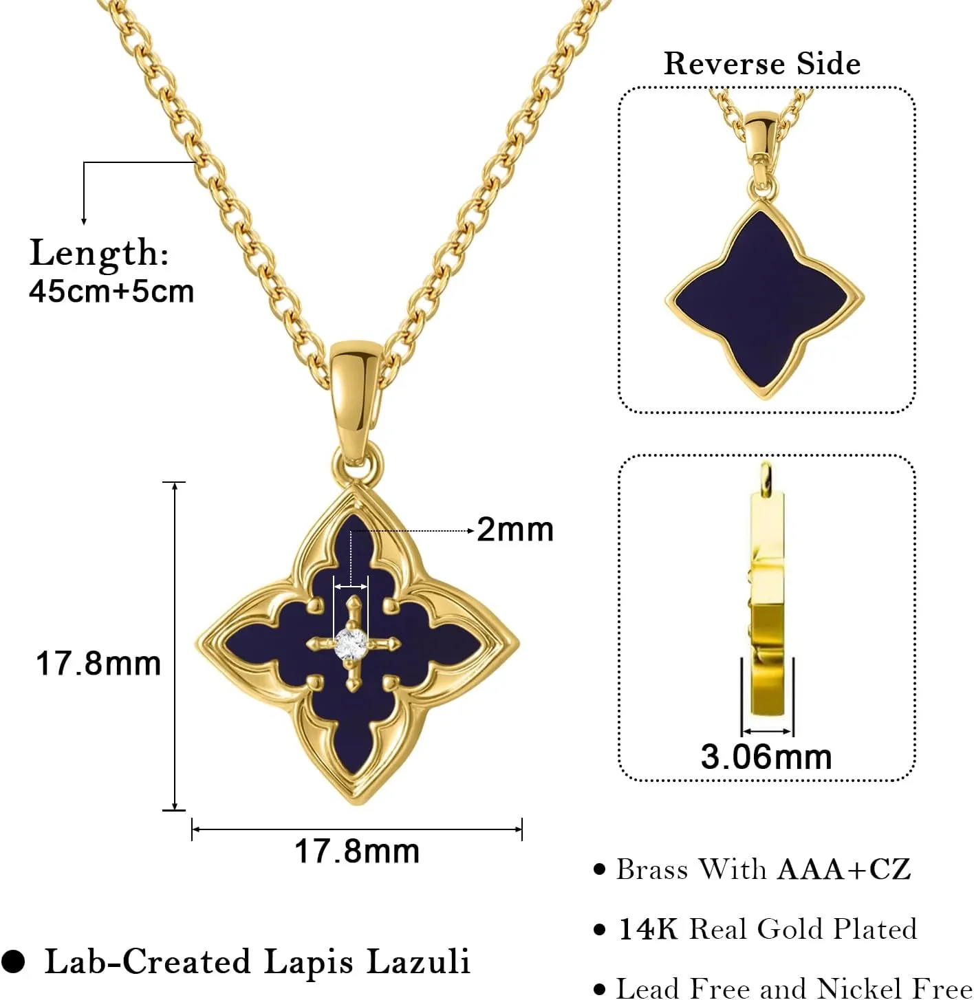 Gold Clover Necklace & Glass Bead Chain Jewelry Set Dainty 14K Gold Plated Pendant Necklace Adjustable Choker Charm Colorful Clover Pendant Lucky Necklaces for Women.