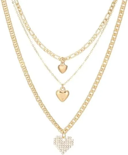 Gold Layered Herringbone Necklaces for Women, Trendy 14K Gold Plated Paperclip Snake Chain Necklace Cuban Link Simple Chunky Toggle Clasp Necklace Set Fashion Jewelry