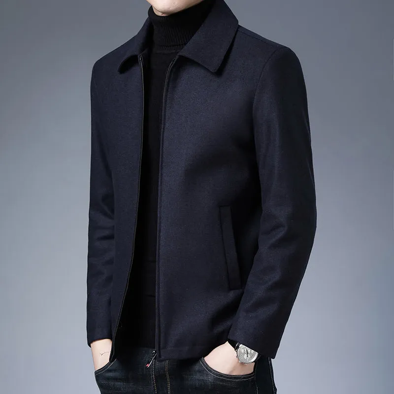 High Quality New Brand Casual Fashion Lapel Autumn Winter Mens Coat