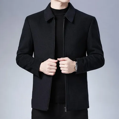 High Quality New Brand Casual Fashion Lapel Autumn Winter Mens Coat