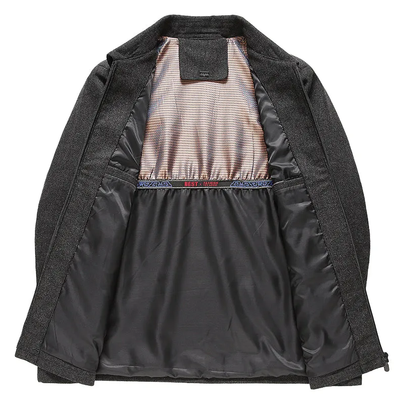 High Quality New Brand Casual Fashion Lapel Autumn Winter Mens Coat