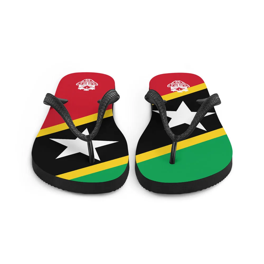 Island Flag - St. Kitts and Nevis Flip Flops