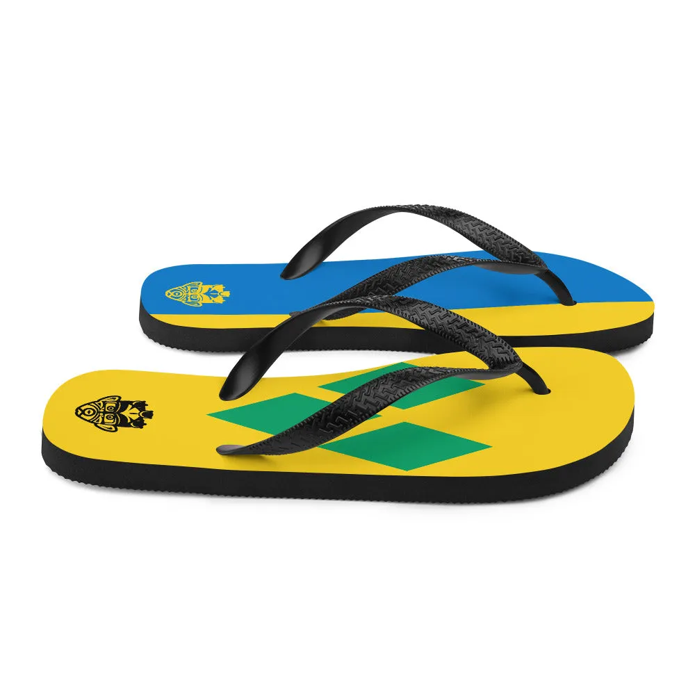 Island Flag - St. Vincent and The Grenadines Flip Flops