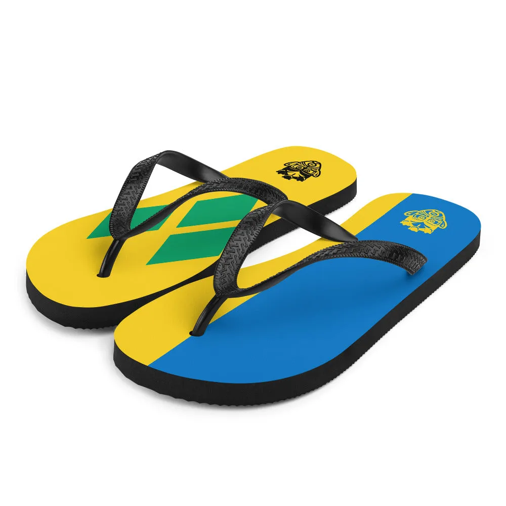 Island Flag - St. Vincent and The Grenadines Flip Flops