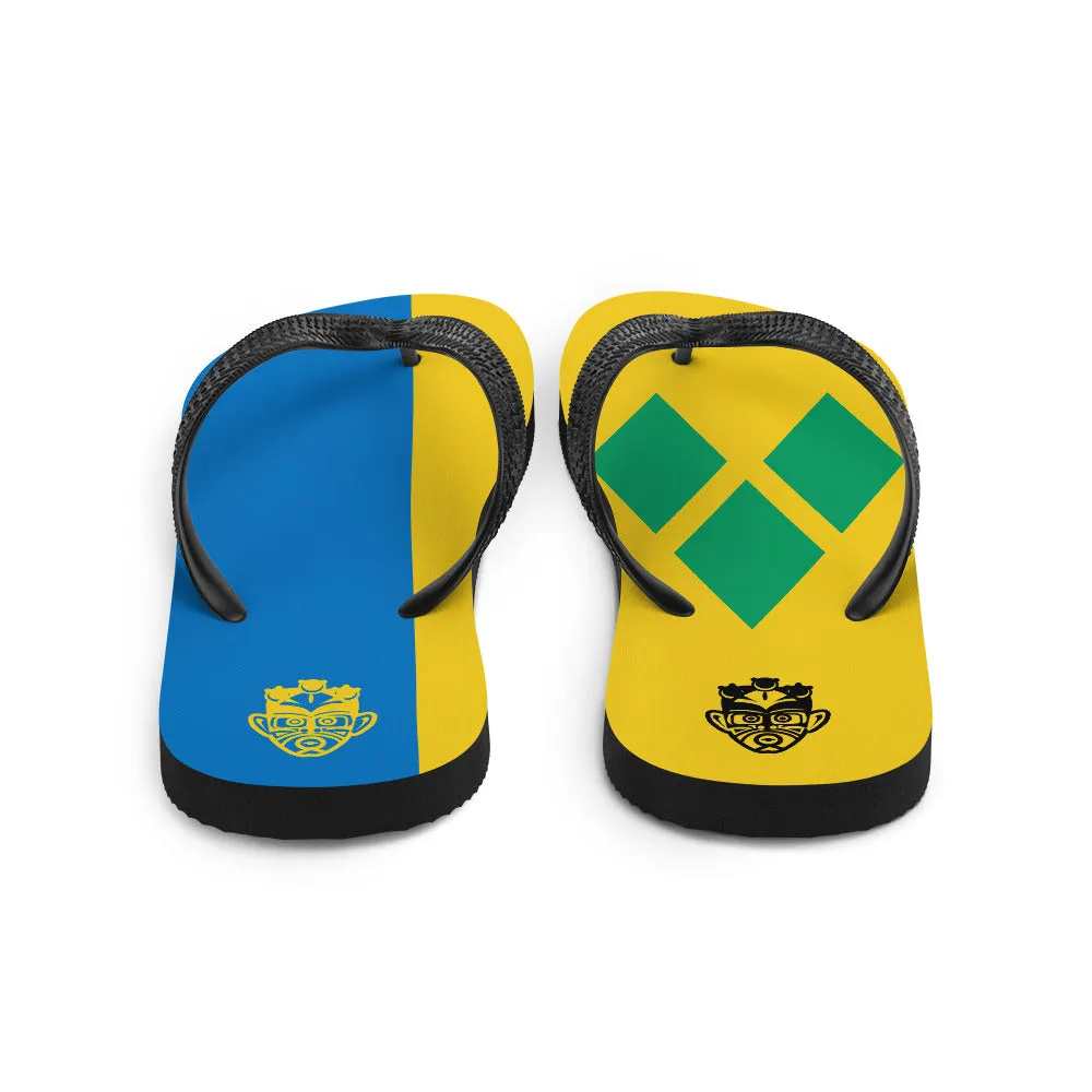 Island Flag - St. Vincent and The Grenadines Flip Flops