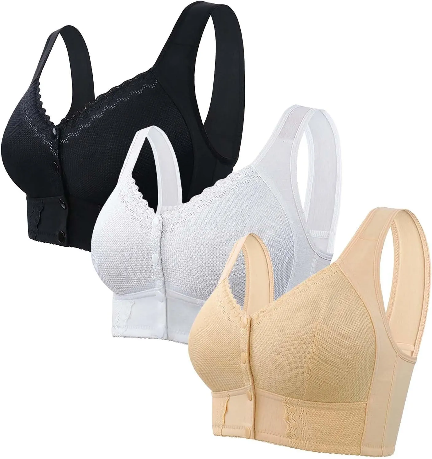luxysense moona Bra for Senior Emily Charm Front Closure Bras for Seniors luxsense Bra Front Closure
